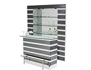 Mirrored Bar Stand and Shelves