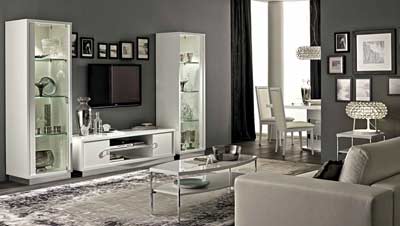 Modern White TV Stand Collection EF Rica