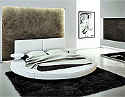 Modern White Round Bed VG83