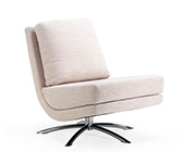 Fjords Breeze Swivel Fabric Chair in Grey