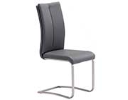 Modern Leatherette Dining Chair in Gray Z138