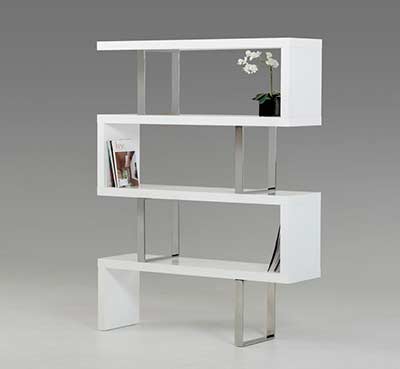 Modern White High gloss bookcase VG105
