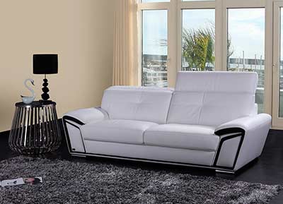 White Eco Leather sofa set VG200