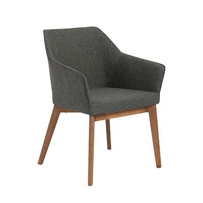 Grey Fabric Arm Chair Elma