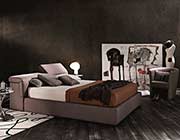 Modern Taupe Platform bed with Storage NJ087