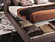 Modern Taupe Platform bed with Storage NJ087