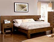 Low Profile Plank Style Bed in Rustic Finish FA50