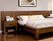 Low Profile Plank Style Bed in Rustic Finish FA50