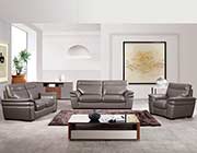 Italian Taupe Leather Sofa Set AEK-20TP