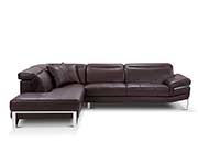 Modern Brown Leather Sectional Sofa EF194