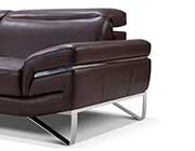 Modern Brown Leather Sectional Sofa EF194