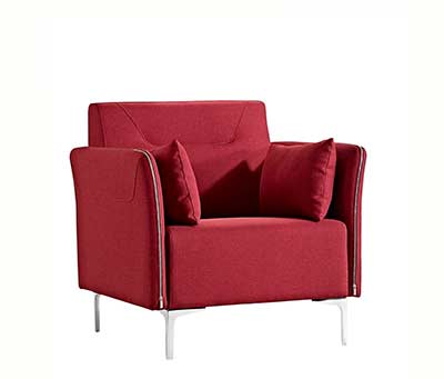 Red Fabric Lounge Chair VG667