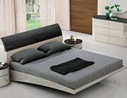 Grey Lacquer Bed NJ Adamina