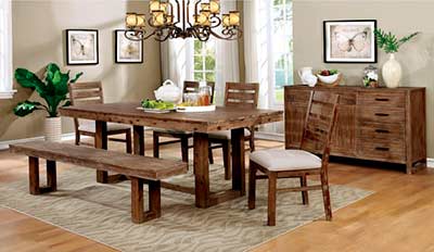 Natural Wood Dining table set FA358