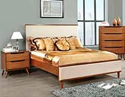 Oak Padded Fabric Bed FA387A