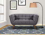 Dark Gray Linen Sofa ARL Rosella