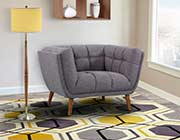 Dark Gray Linen Sofa ARL Rosella