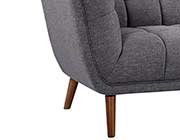 Dark Gray Linen Sofa ARL Rosella