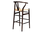 Bar Stool with Natural Rush Seat Edana