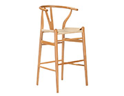 Bar Stool with Natural Rush Seat Edana