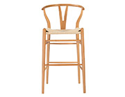 Bar Stool with Natural Rush Seat Edana