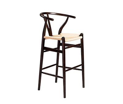 Bar Stool with Natural Rush Seat Edana