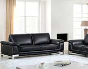 Black Leather Sofa DI11