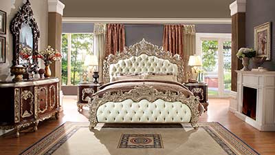 Antique White Bedroom set HD 017