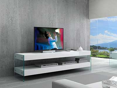 White Gloss TV Base NJ 701