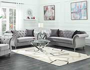 Silver Velvet Sofa CO 161