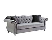 Silver Velvet Sofa CO 161