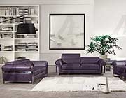 Purple Italian leather sofa set AE012