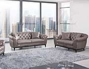 Taupe Italian leather sofa set AEK 093