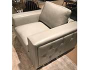 Grey Italian Leather Sofa VG Marcotti