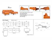 Rica Orange Sofa by Moroni
