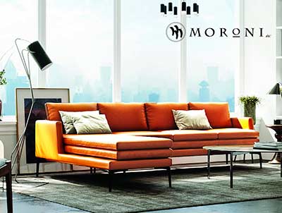 Rica Orange Sofa by Moroni