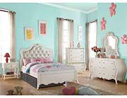 Pearl White Kids Bed AC Edana