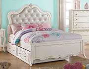 Pearl White Kids Bed AC Edana