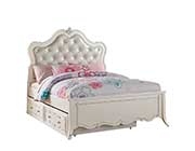 Pearl White Kids Bed AC Edana