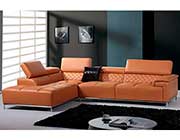 Orange Leather Sectional Sofa VG 367