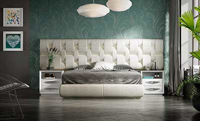 White High Gloss Bed EF Emperor
