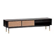 Miriam Media Stand in Black by Eurostyle