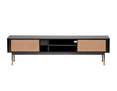 Miriam Media Stand in Black by Eurostyle