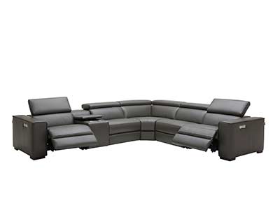 Dark Grey Power Recliner Sectional Sofa  SJ  Picasso