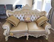 Luxury Leather Traditional Sofa HD 009