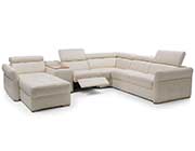 Leather Sectional Sleeper with Recliner EF Santimino