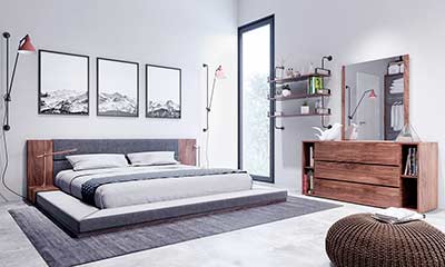 Walnut Veneer Bedroom set VG 151