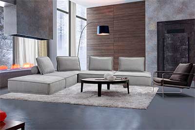 Modular Gray Sectional Sofa VG Norbert