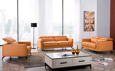 Yellow Leather sofa AE 155