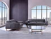 Light Gray Leather sofa AE 693